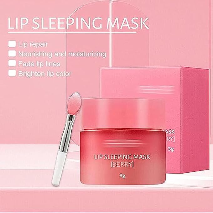 rayihni LIP SLEEPING MASK, LIP SLEEPING CARE MASK, LIP CARE CREAM MOISTURIZE HYDRATE EXFOLIATE REPAIR DRY AND CHAPPED LIP, LIP BALM FOR MOISTURE LIP CARE, 20G (2PCS) - Image 2